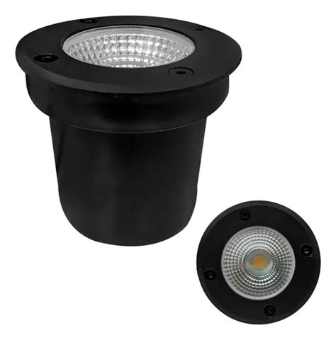 Balizador Spot Led Ch O Piso Jardim W Blindado Solo L C Pula Preto