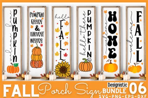 Fall Porch Sign SVG Bundle Graphic By Design S Dark Creative Fabrica