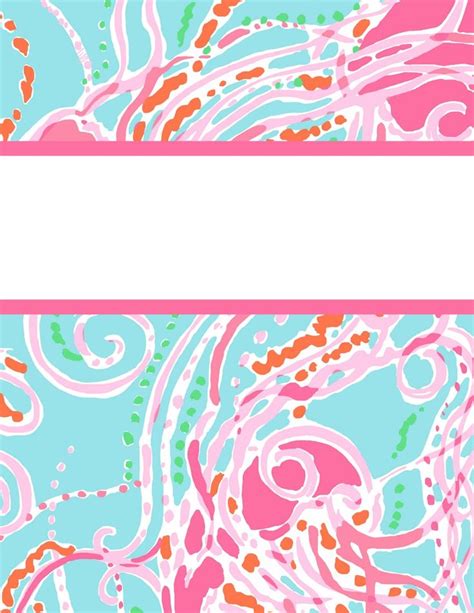 Lilly Pulitzer Printable Binder Covers