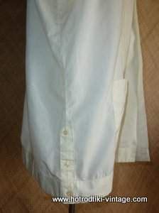 Vintage Style Mens The Romani Collection Guayabera Cream Shirt Hrtv