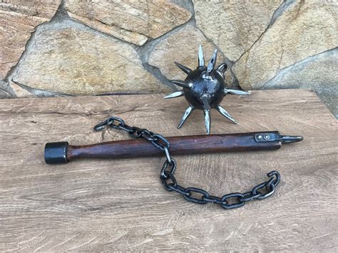 Viking Mace War Mace Hand Crafted Mace Mace Flail Chain Etsy