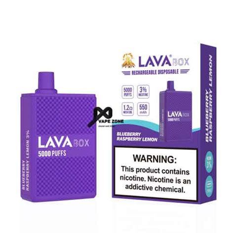 LAVA BOX Disposable Vape BLUEBERRY RASPBERRY LEMON - 5000 Puffs | Vapezonealex