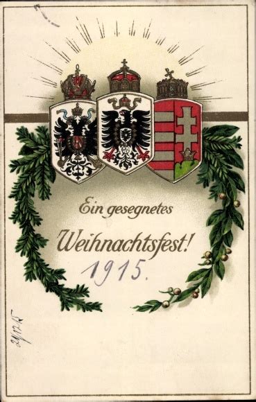 Wappen Ansichtskarte Postkarte Gl Ckwunsch Weihnachten Mistelzweige