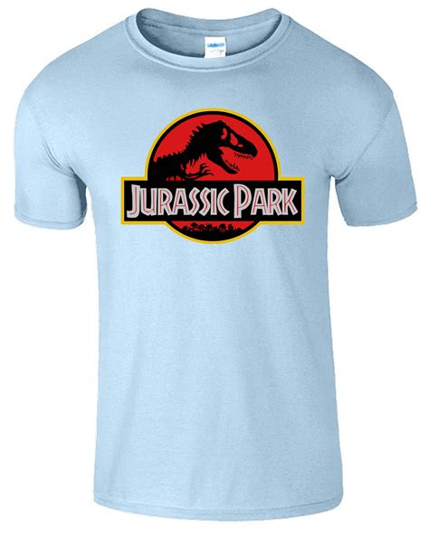 Jurassic Park Mens Logo Movie Retro Top Cotton T Shirts All Colors