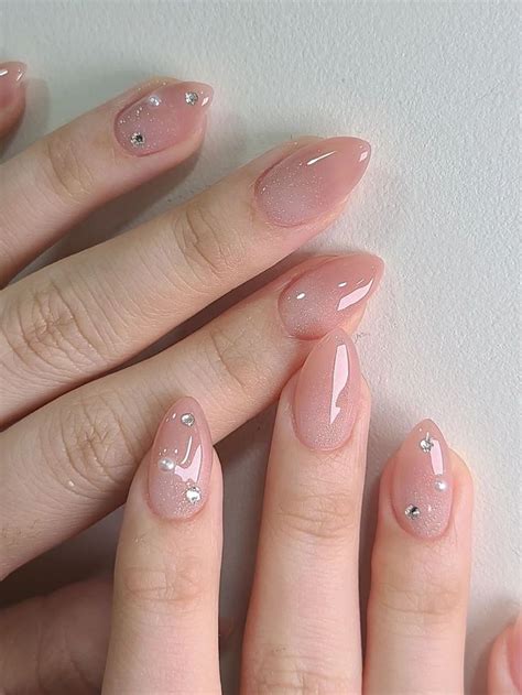 55 Korean Inspired Nude Nail Designs For A Chic Look Pink Nails