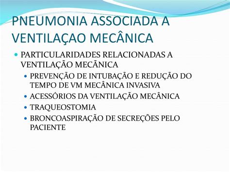 Ppt Pneumonia Associada Ventila O Mec Nica Powerpoint Presentation