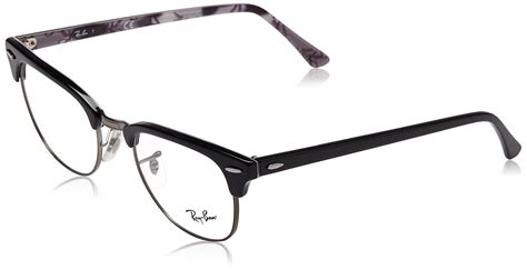 Ray Ban Unisex Adult Clubmaster 0rx5154 No Polarization Square Eyeglasses Shiny Black 49 Mm Lyst