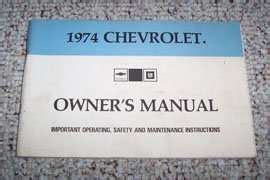 1974 Chevrolet Caprice Owner S Manual