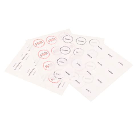 X Safe 20mm Round Destructible Tamper Evident Labels Security Seals