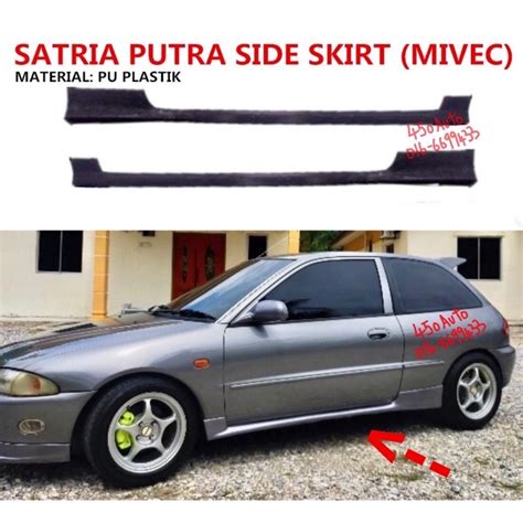 SATRIA MIVEC SIDE SKIRT PUTRA MIVEC PU3015 SET LIP SKITING BODYKIT