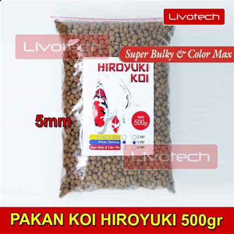 Jual Pakan Koi Hiroyuki Super Bulky Color Maximal 500 KG Pelet Ikan 500