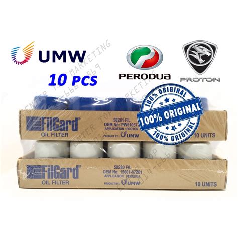 Filgard Umw Oil Filter Proton Perodua Oil Filter Waja Gen2 Presona Wira