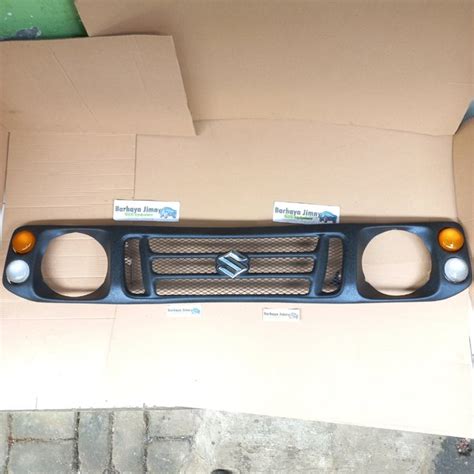 Jual GRILL KATANA JIMNY MODEL CARIBIAN KOMPLIT SEIN EMBLEM S CHROME Di