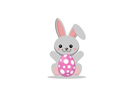 Easter Bunny Carrying Egg Icon Graphic By Alifart Smg Creative Fabrica