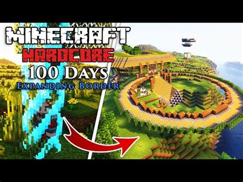 I Survived 100 Days IN AN EXPANDING 1x1 BORDER In Minecraft Hardcore