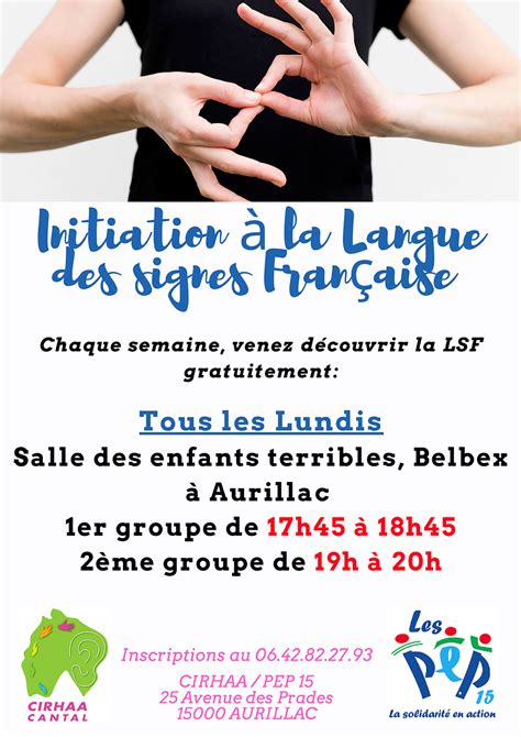 Initiation à la Langue des signes Française Mairie d Aurillac