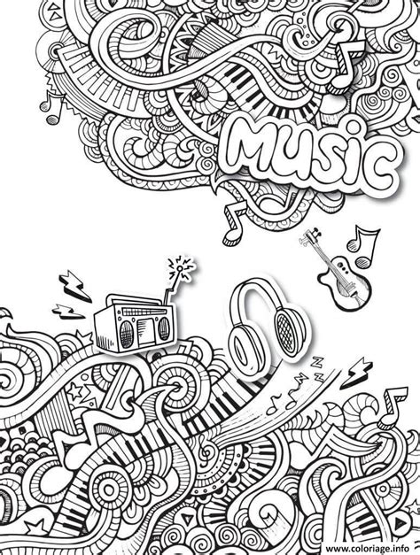 Coloriage Fete De La Musique Pour Adulte Jecolorie