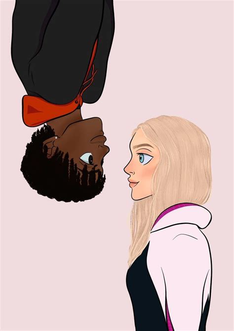 Custom Miles Morales Spider Gwen Couple Portrait Miles Morales