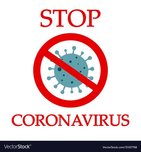 Covid 19 With Coronaviruses Virus Symbol On A Vector Image