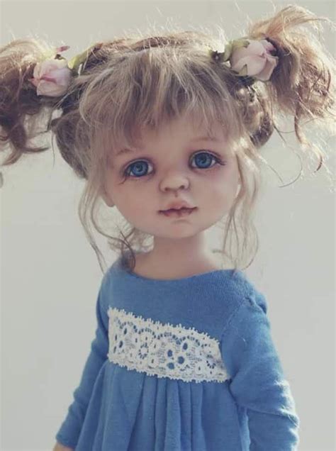 Beautiful Girl Paola Reina With Blue Eyes Outfit And Wig Handmade