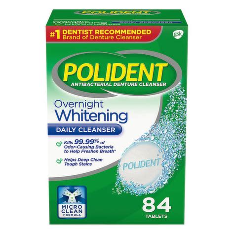 Polident Antibacterial Denture Cleanser Triple Mint Freshness