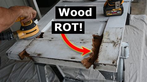 How To Repair Rotted Wood Door With Bondo Wood Filler YouTube