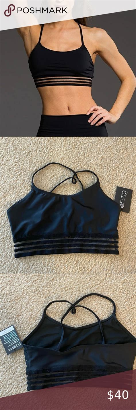 Onzie Womens Sports Bra Ritz Mesh Stripe Solid Womens Sports Bras Sports Bra Bra