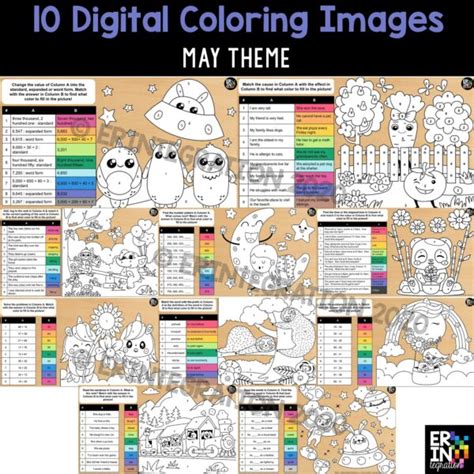 Digital Color By Number May Editable Google Slides Erintegration