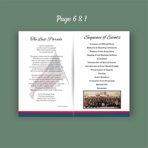 CW2 JAG Army Promotion Ceremony Program Template 8 Page Bi-fold Warrant ...