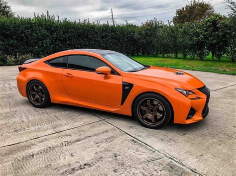 Lexus Rc F Orange With Bronze Rays Volk Te37 Ultra Wheel Front