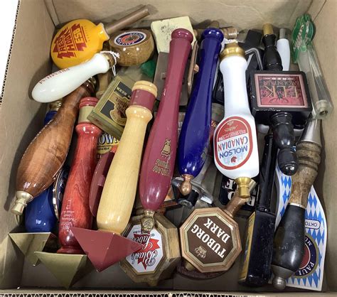 Lot 25pc Assorted Advertising Beer Tap Handles