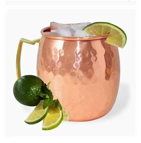 Hammered Copper Moscow Mule Mug With Brass Handle At Rs Piece