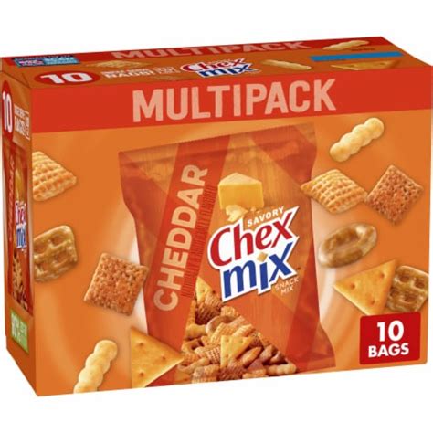 Chex Mix Snack Mix Cheddar Savory Snack Bags Multipack 10 Ct 175 Oz