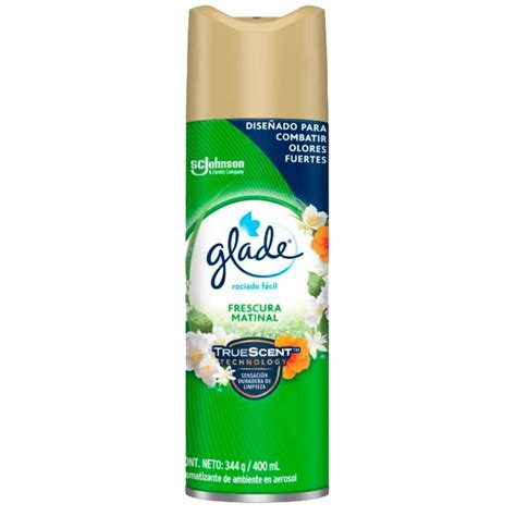 Aromatizante En Aerosol Glade Frescura Matinal 400 Ml Bodega Aurrera