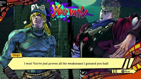 Jojos Bizarre Adventure Eyes Of Heaven Diego And Dio Vs Valentine And Kars Youtube