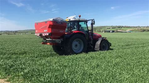 New Kuhn Axis 40 2 Fertiliser Spreader In Action YouTube