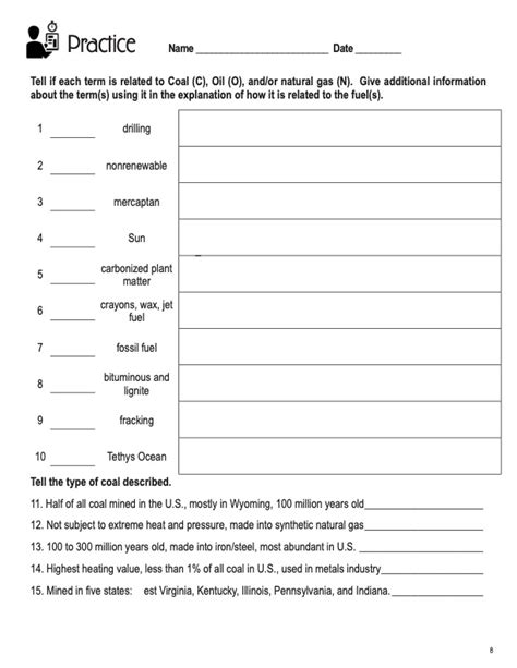 Fossils 8th Grade Science Worksheets And Answer Key Study Guides