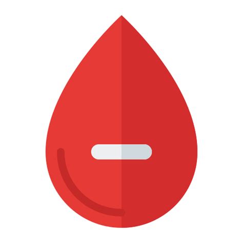 Icono De Rh Negativo En Sangre Generic Flat