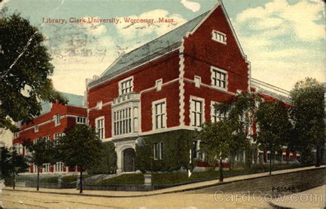 Library, Clark University Worcester, MA Postcard