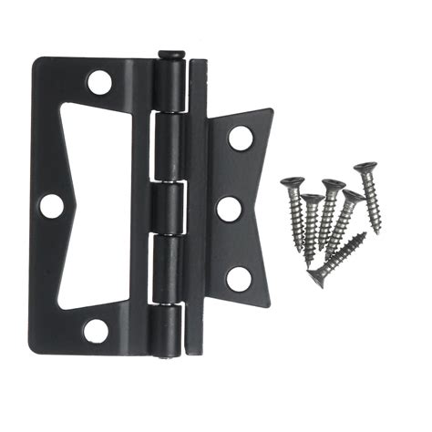 Everbilt 3 Inch Black Non Mortise Door Hinge 1 Pc The Home Depot Canada