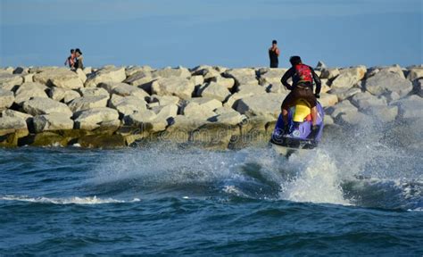 Jet Ski Extreme Water Sports at the Beach, Rayong, Thailand, Photographed August 9, 2020 ...