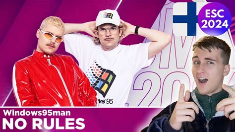 No Rules Windows95man Reaction UMK 2024 Finland Eurovision