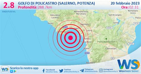 Scossa Di Terremoto Magnitudo 2 8 Nei Pressi Di Golfo Di Policastro