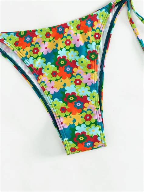 Floral Print Underwire Tie Side Bikini Swimsuit Shein Usa