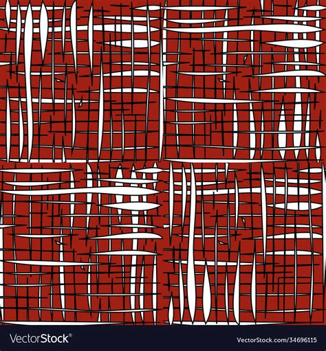 Pattern2pattern white geometric shapes on red Vector Image