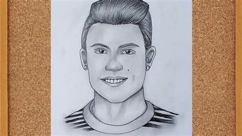 Drawing of Sketch Easy Cristiano Ronaldo, Drawing Tutorial for