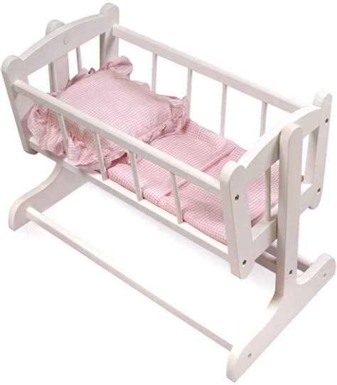 Badger Basket Heirloom Style Doll Cradle With Bedding Doll Cradle