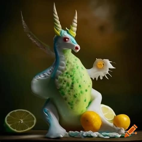 Mythical Creatures And Mutant Omega Mart Lemon Fruit Monster In A