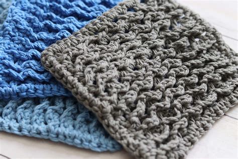 Simple Waves Dishcloth 1 Rich Textures Crochet