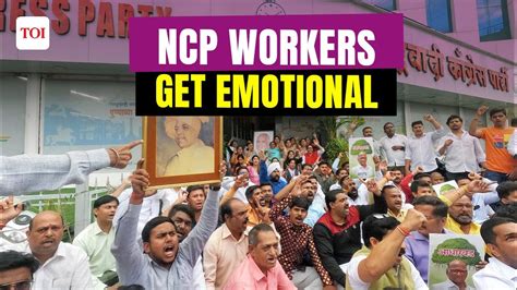 NCP Workers Urge Sharad Pawar To Reconsider Resignation YouTube